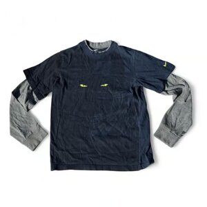Nike yellow eyes vintage layered t shirt